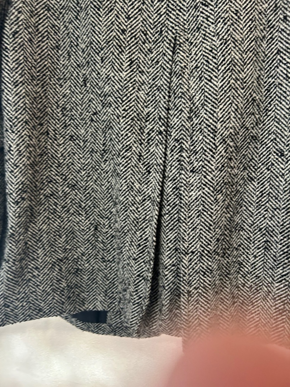 I.B Diffusion Women’s Vintage Black & White Herringbone Wool-Blend Peacoat-Large - Picture 7 of 12
